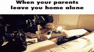 When your parents leave you home alone