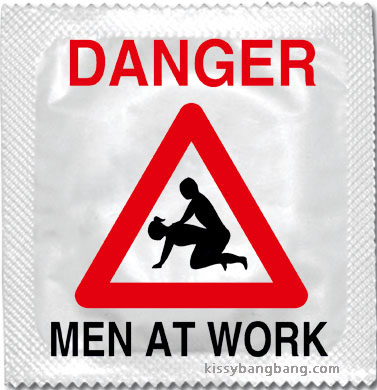 Best condom packaging: DANGER men at work