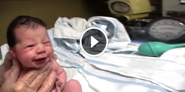 After Birth Newborn Baby Start Laughing  Newborn Baby Smiling