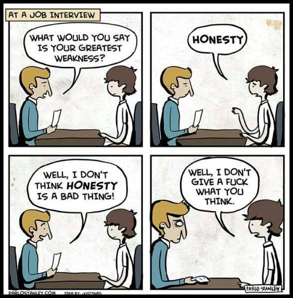 At A job interview