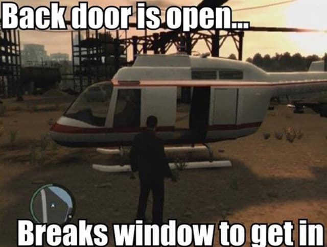 Back door is open