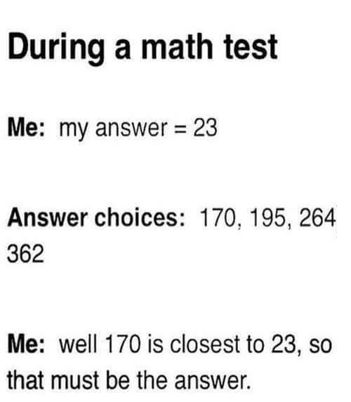 During a math test