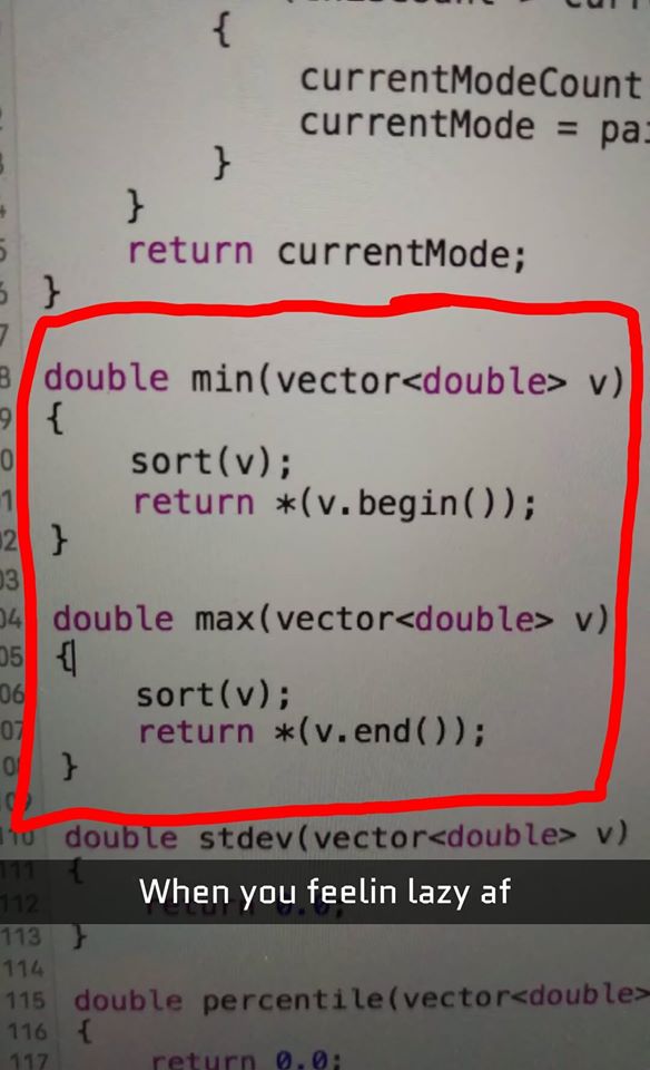 Feeling lazy in my intro programming class