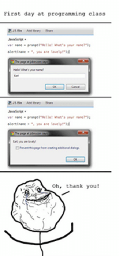 First day at Programming class