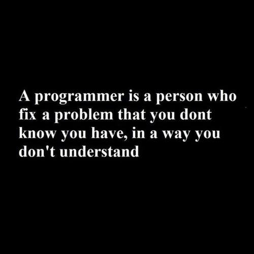 fix a problem that you do not know