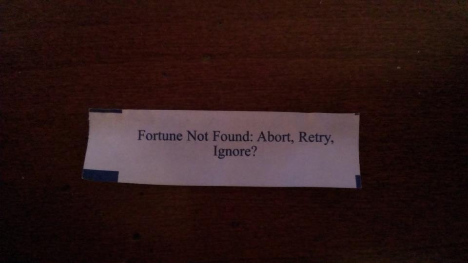 fortune not found abort retry ignore?