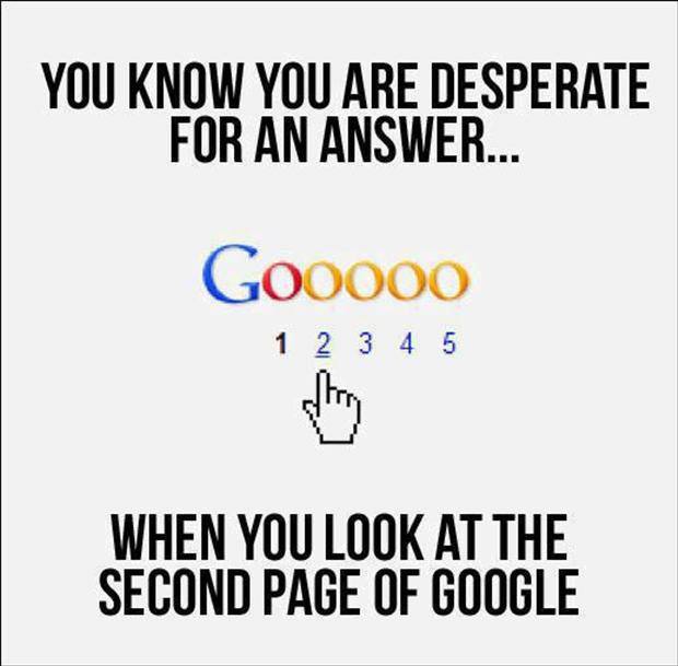 Google second page