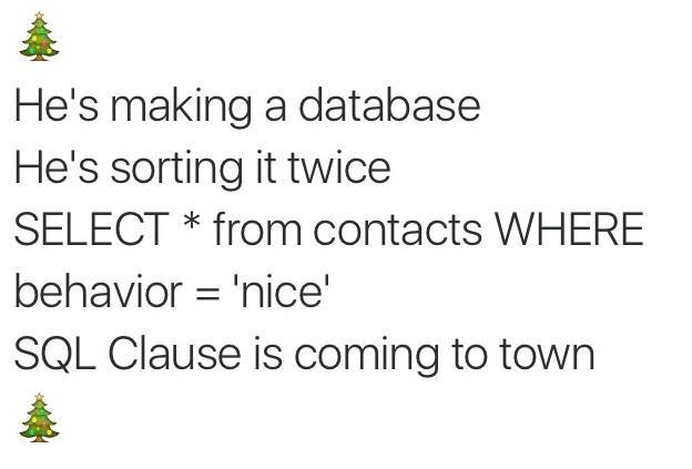 He's making a database