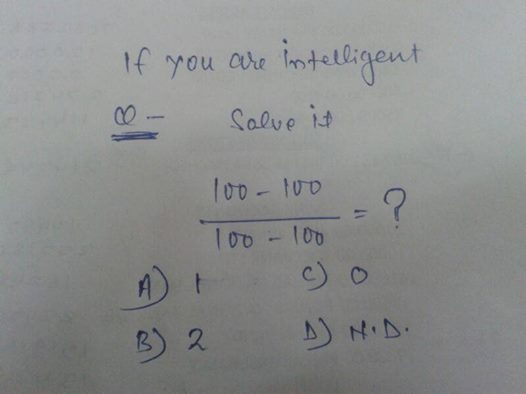 If you are Intelligent solve it