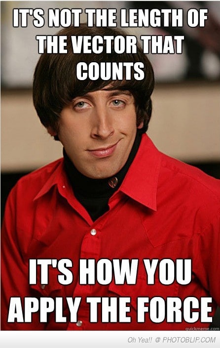 It's not the length of the vector....