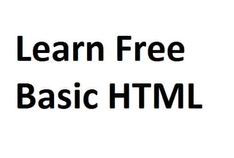 Learn Free basic HTML