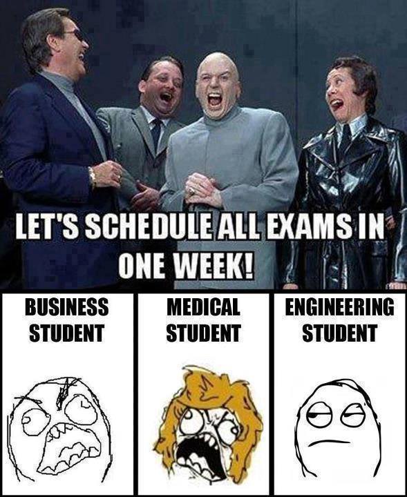 Lets schedule All Exams in one week