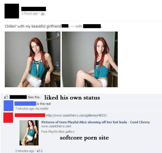 Liked his own status