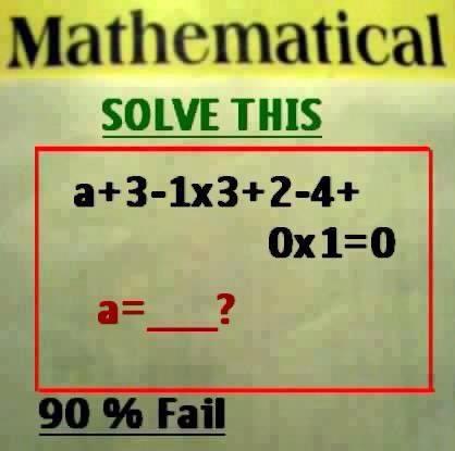 Mathematical test solve this