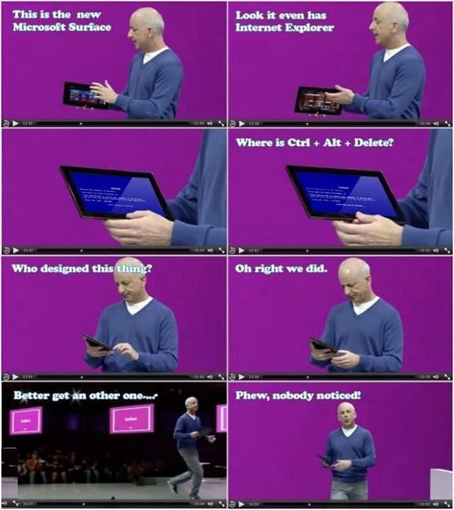 Microsoft Surface vs Internet Explorer