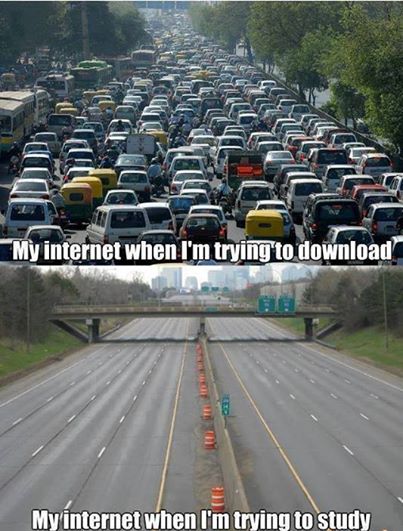 My internet when i am trying to study