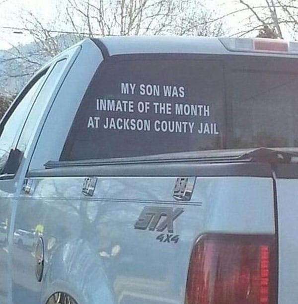 My son was inmate of the month