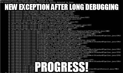 New exception after long debugging
