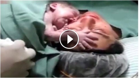 newborn baby won't let mum go emotional video