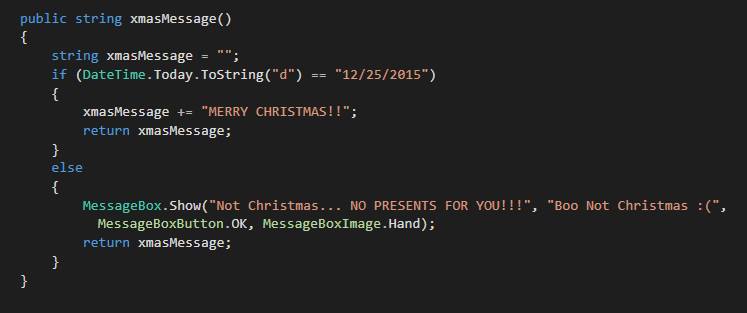 No Presents for you