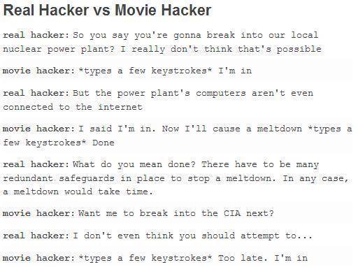 Real hacker vs movie hacker!