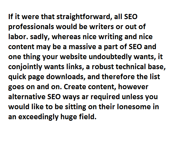 Really? Well, no. SEO WEB