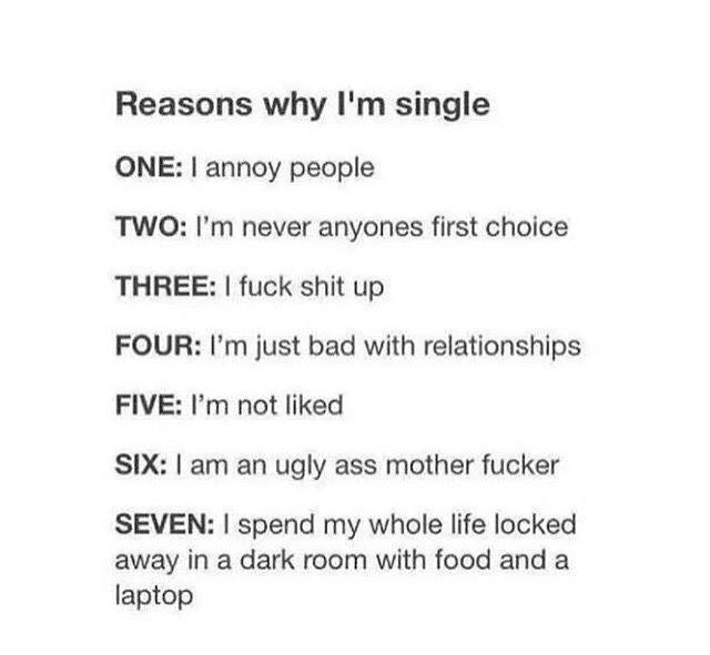 Reasons why I'm Single