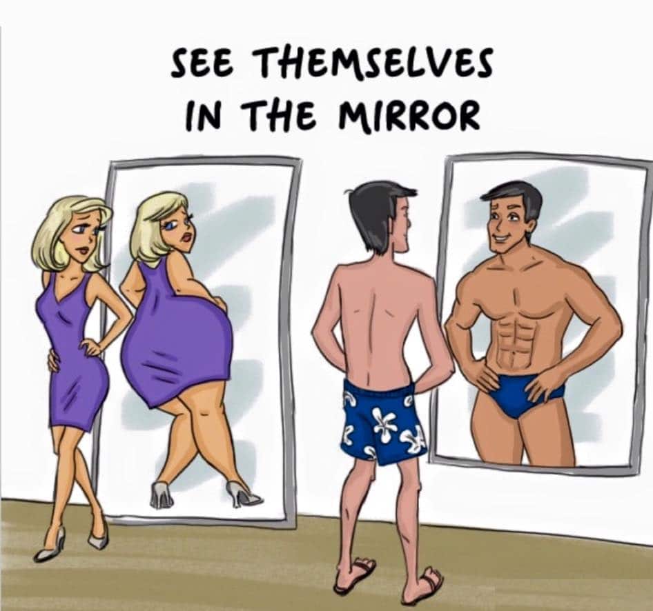 How they see themselves in the mirror
