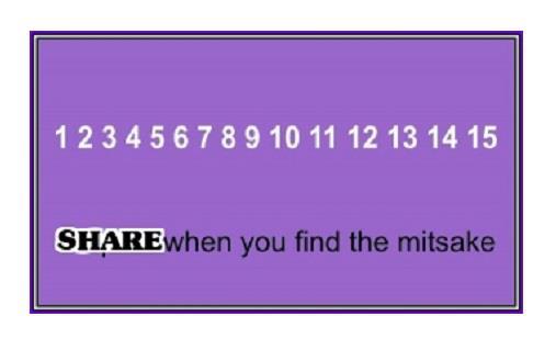 share if you find the mistake
