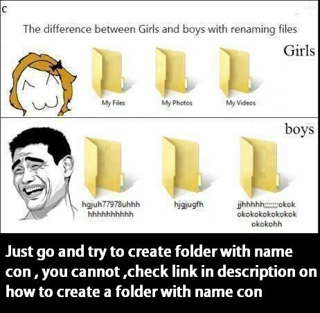 The difference between girls and boys with renaming files