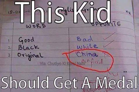 This kid should get a medal