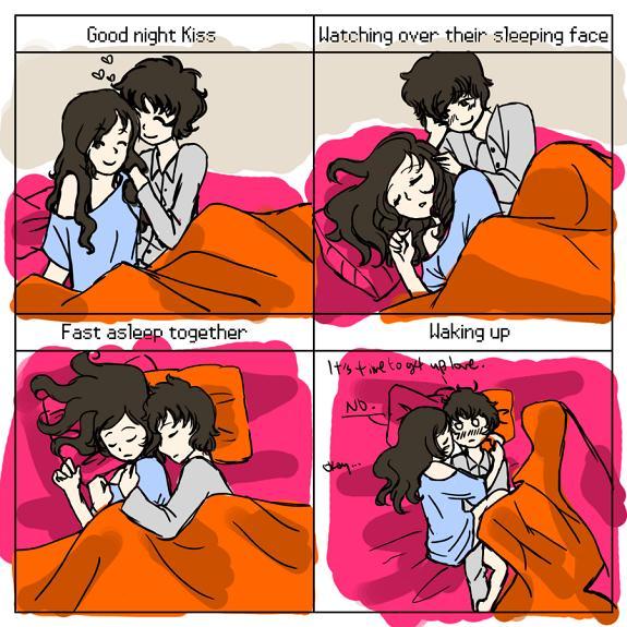 watching over their sleeping face