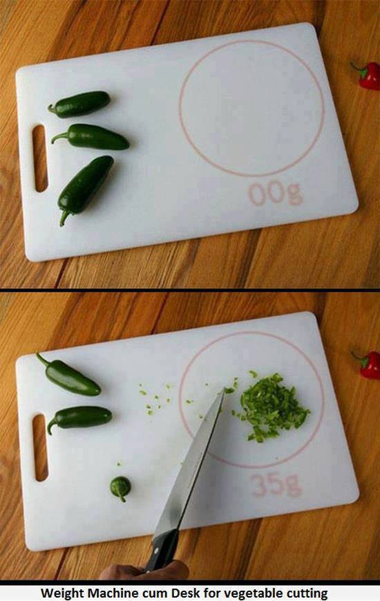 weight Machine cum desk for vegetable cutting