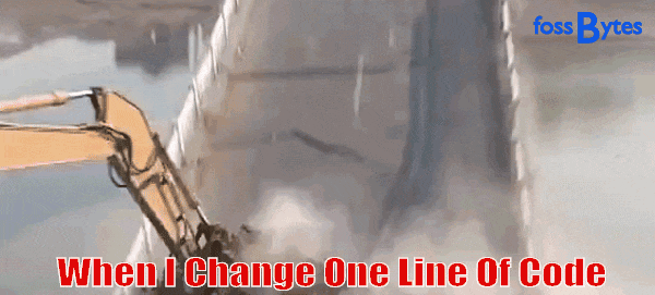 When you change just one line of code...