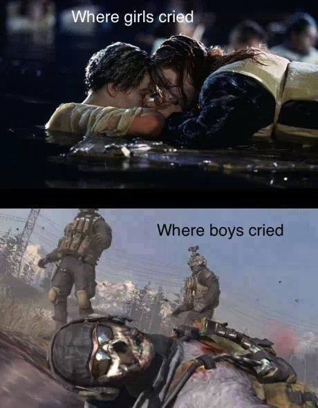 where Girls cried vs Boys cried