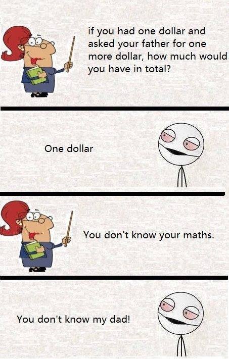You do not know my dad!